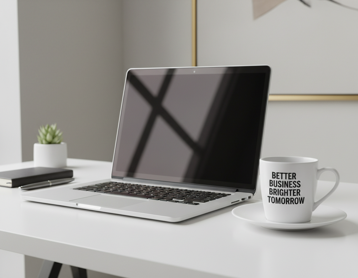 Contract documents beside a laptop